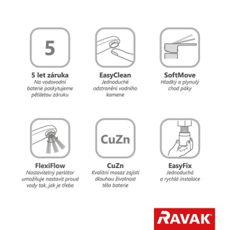 Ravak PU 016.00 Umyvadlová/ dřezová stojánková baterie X070143