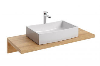Ravak umyvadlo FORMY 02 600 D white bez přepadu XJM01260000