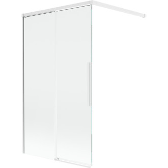 Mexen Rox 2dílná posuvná vanová zástěna 100 x 150 cm, průhledná, bílá - 8C9-100-003-20-00