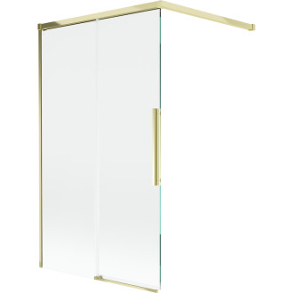 Mexen Rox 2dílná posuvná vanová zástěna 100 x 150 cm, průhledná, zlatá - 8C9-100-003-50-00
