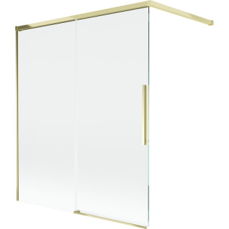 Mexen Rox 2dílná posuvná vanová zástěna 140 x 150 cm, průhledná, zlatá - 8C9-140-003-50-00