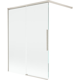 Dvoudílná posuvná vanová zástěna Mexen Rox 120 x 150 cm, průhledná, kartáčovaný nikl - 8C9-120-003-97-00