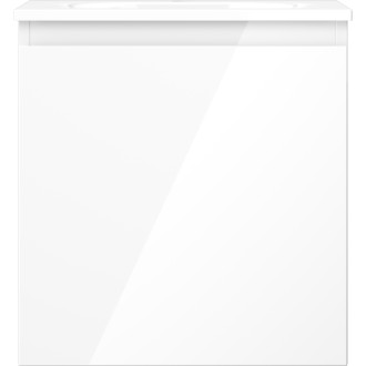 Koupelnová skříňka Mexen Orio 45 cm s umyvadlem Vela, 1 zásuvka, lesklá bílá - 91A10-04547-1-BF00-W23M00