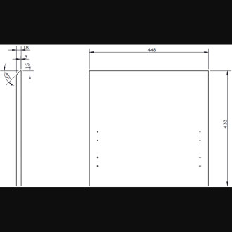 Koupelnová skříňka Mexen Orio 45 cm s umyvadlem Vela, 1 zásuvka, lesklá bílá - 91A10-04547-1-BF00-W23M00