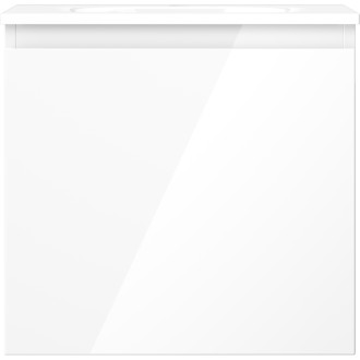 Koupelnová skříňka Mexen Orio 50 cm s umyvadlem Vela, 1 zásuvka, lesklá bílá - 91A10-05047-1-BF00-W23M00