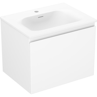 Koupelnová skříňka Mexen Orio 60 cm s umyvadlem Vela, 1 zásuvka, matná bílá - 91A10-06047-1-BF01-W23M01