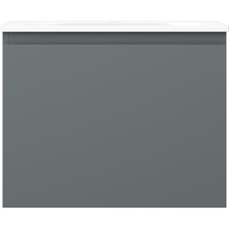 Koupelnová skříňka Mexen Orio 60 cm s umyvadlem Vela, 1 zásuvka, grafit matný/bílá matná - 91A10-06047-1-BF66-W23M01