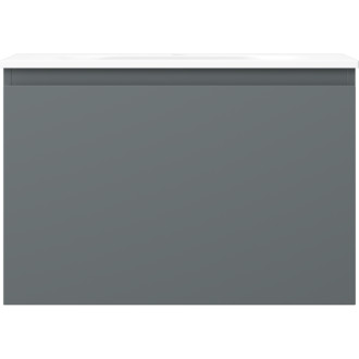 Koupelnová skříňka Mexen Orio 70 cm s umyvadlem Vela, 1 zásuvka, matný grafit/matná bílá - 91A10-07047-1-BF66-W23M01