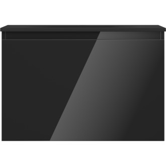 Mexen Orio szafka łazienkowa 70 cm z umywalką Vela, 1 szuflada, czarna połysk/czarna mat - 91A10-07047-1-BF70-W23M71