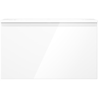 Koupelnová skříňka Mexen Orio 80 cm s umyvadlem Vela, 1 zásuvka, lesklá bílá - 91A10-08047-1-BF00-W23M00