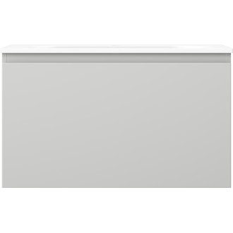 Koupelnová skříňka Mexen Orio 80 cm s umyvadlem Vela, 1 zásuvka, matná šedá/matná bílá - 91A10-08047-1-BF62-W23M01