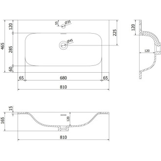 Koupelnová skříňka Mexen Orio 80 cm s umyvadlem Vela, 1 zásuvka, matná šedá/matná bílá - 91A10-08047-1-BF62-W23M01
