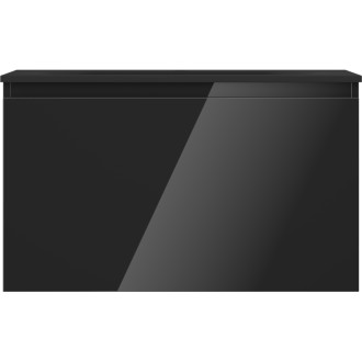 Mexen Orio szafka łazienkowa 80 cm z umywalką Vela, 1 szuflada, czarna połysk/czarna mat - 91A10-08047-1-BF70-W23M71