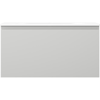 Koupelnová skříňka Mexen Orio 90 cm s umyvadlem Vela, 1 zásuvka, matně šedá/matně bílá - 91A10-09047-1-BF62-W23M01