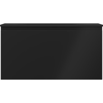 Koupelnová skříňka Mexen Orio 90 cm s umyvadlem Vela, 1 zásuvka, matná černá - 91A10-09047-1-BF71-W23M71