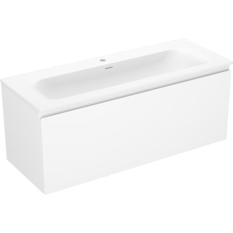 Koupelnová skříňka Mexen Orio 120 cm s umyvadlem Vela, 1 zásuvka, matná bílá - 91A10-12047-1-BF01-W23M01