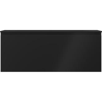 Koupelnová skříňka Mexen Orio 120 cm s umyvadlem Vela, 1 zásuvka, matná černá - 91A10-12047-1-BF71-W23M71