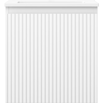 Koupelnová skříňka Mexen Rivel 45 cm s umyvadlem Otis, 1 zásuvka, drážkovaná, matná bílá - 91A20-04547-1-BF01-W18M01