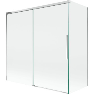 Mexen Rox 2-křídlá posuvná vanová zástěna 160 + 80 x 150 cm, průhledná, chrom - 8C9-160-080-01-00