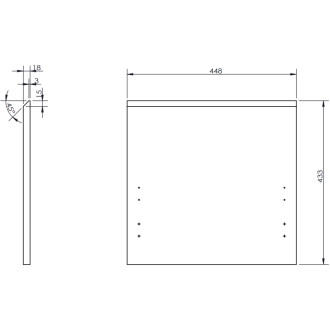 Koupelnová skříňka Mexen Rivel 45 cm s umyvadlem Otis, 1 zásuvka, drážkovaná, matně šedá/matně bílá - 91A20-04547-1-BF62-W18M01