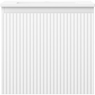 Koupelnová skříňka Mexen Rivel 50 cm s umyvadlem Otis, 1 zásuvka, drážkovaná, matná bílá - 91A20-05047-1-BF01-W18M01