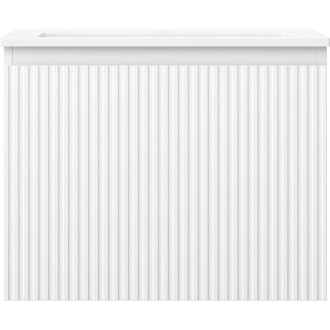 Koupelnová skříňka Mexen Rivel 60 cm s umyvadlem Otis, 1 zásuvka, drážkovaná, matná bílá - 91A20-06047-1-BF01-W18M01