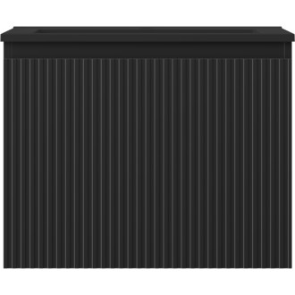 Mexen Rivel szafka łazienkowa 60 cm z umywalką Otis, 1 szuflada, ryflowana , czarna mat - 91A20-06047-1-BF71-W18M71