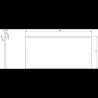 Koupelnová skříňka Mexen Rivel 90 cm s umyvadlem Otis, 1 zásuvka, drážkovaná, matně šedá/matně bílá - 91A20-09047-1-BF62-W18M01