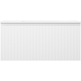 Koupelnová skříňka Mexen Rivel 100 cm s umyvadlem Otis, 1 zásuvka, drážkovaná, matná bílá - 91A20-10047-1-BF01-W18M01