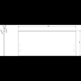 Koupelnová skříňka Mexen Rivel 100 cm s umyvadlem Otis, 1 zásuvka, drážkovaná, matná bílá - 91A20-10047-1-BF01-W18M01