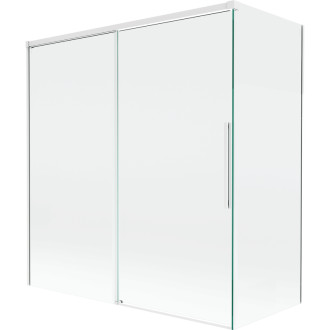 Mexen Rox 2-křídlá posuvná vanová zástěna 150 + 70 x 150 cm, průhledná, bílá - 8C9-150-070-20-00