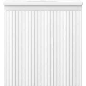 Koupelnová skříňka Mexen Rivel 45 cm s umyvadlem Vela, 1 zásuvka, drážkovaná, matná bílá - 91A20-04547-1-BF01-W23M01