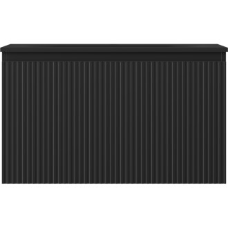 Mexen Rivel szafka łazienkowa 80 cm z umywalką Vela, 1 szuflada, ryflowana , czarna mat - 91A20-08047-1-BF71-W23M71