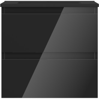 Mexen Orio szafka łazienkowa 50 cm z umywalką Otis, 2 szuflady, czarna połysk/czarna mat - 91A10-05047-2-BFF70-W18M71