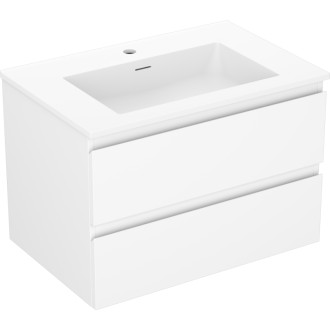 Koupelnová skříňka Mexen Orio 70 cm s umyvadlem Otis, 2 zásuvky, matná bílá - 91A10-07047-2-BFF01-W18M01