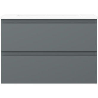 Koupelnová skříňka Mexen Orio 70 cm s umyvadlem Otis, 2 zásuvky, matný grafit/matná bílá - 91A10-07047-2-BFF66-W18M01