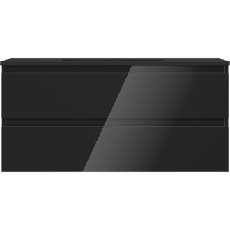Mexen Orio szafka łazienkowa 100 cm z umywalką Otis, 2 szuflady, czarna połysk/czarna mat - 91A10-10047-2-BFF70-W18M71