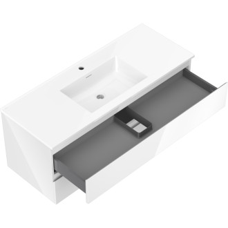 Mexen Orio szafka łazienkowa 120 cm z umywalką Otis, 2 szuflady, biała połysk - 91A10-12047-2-BFF00-W18M00