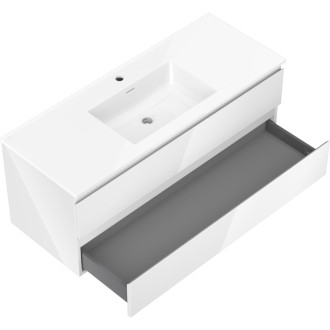 Mexen Orio szafka łazienkowa 120 cm z umywalką Otis, 2 szuflady, biała połysk - 91A10-12047-2-BFF00-W18M00
