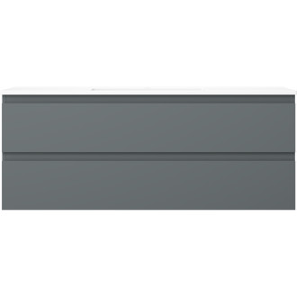 Mexen Orio szafka łazienkowa 120 cm z umywalką Otis, 2 szuflady, grafit mat/biała mat - 91A10-12047-2-BFF66-W18M01