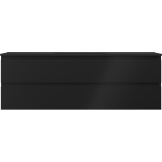Mexen Orio szafka łazienkowa 140 cm z umywalką Otis, 2 szuflady, czarna mat - 91A10-14047-2-BFF71-W18M71