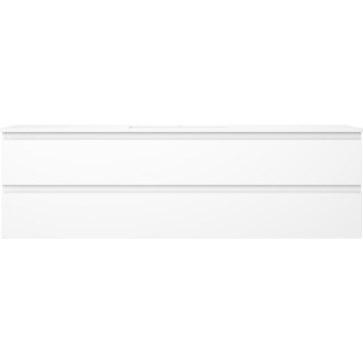 Koupelnová skříňka Mexen Orio 160 cm s umyvadlem Otis, 2 zásuvky, matná bílá - 91A10-16047-2-BFF01-W18M01