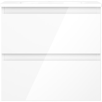 Koupelnová skříňka Mexen Orio 50 cm s umyvadlem Vela, 2 zásuvky, lesklá bílá - 91A10-05047-2-BFF00-W23M00