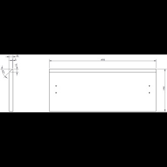 Mexen Orio szafka łazienkowa 50 cm z umywalką Vela, 2 szuflady, czarna połysk/czarna mat - 91A10-05047-2-BFF70-W23M71