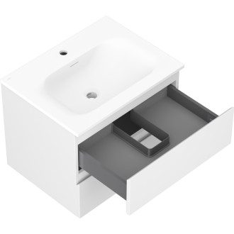 Koupelnová skříňka Mexen Orio 60 cm s umyvadlem Vela, 2 zásuvky, matná bílá - 91A10-06047-2-BFF01-W23M01