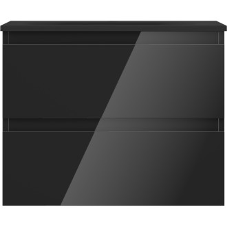 Mexen Orio szafka łazienkowa 60 cm z umywalką Vela, 2 szuflady, czarna połysk/czarna mat - 91A10-06047-2-BFF70-W23M71