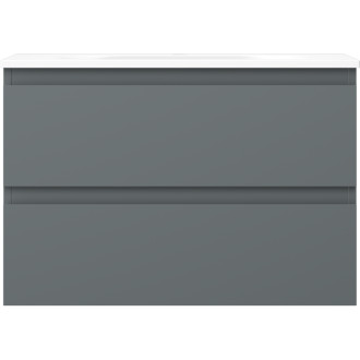 Koupelnová skříňka Mexen Orio 70 cm s umyvadlem Vela, 2 zásuvky, grafit matný/bílá matná - 91A10-07047-2-BFF66-W23M01