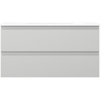 Koupelnová skříňka Mexen Orio 90 cm s umyvadlem Vela, 2 zásuvky, matná šedá/matná bílá - 91A10-09047-2-BFF62-W23M01