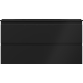Koupelnová skříňka Mexen Orio 90 cm s umyvadlem Vela, 2 zásuvky, matná černá - 91A10-09047-2-BFF71-W23M71