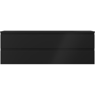 Mexen Orio szafka łazienkowa 140 cm z umywalką Vela, 2 szuflady, czarna mat - 91A10-14047-2-BFF71-W23M71